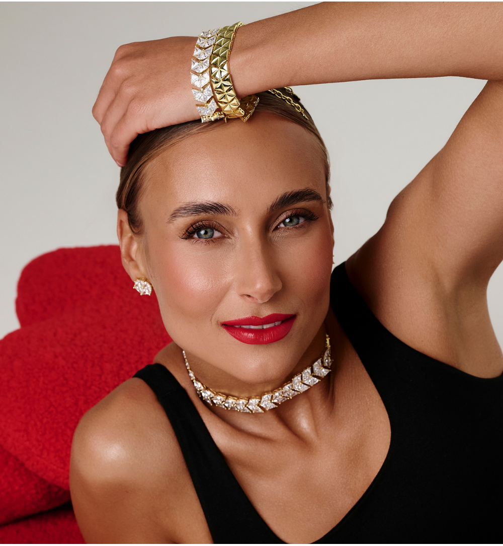 Bransoletka złota geometryczna BSS0275