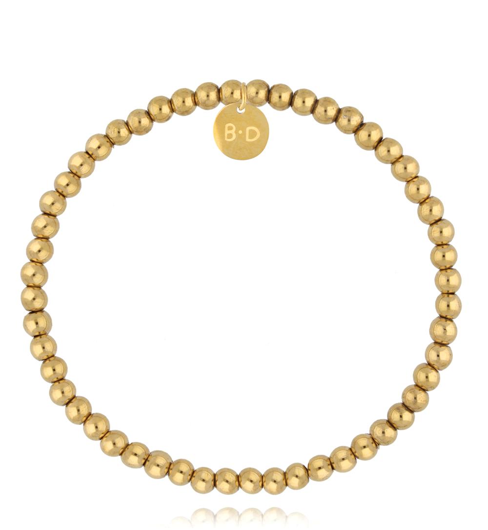 Bransoletka złota z kuleczkami ze stali szlachetnej BTW3604