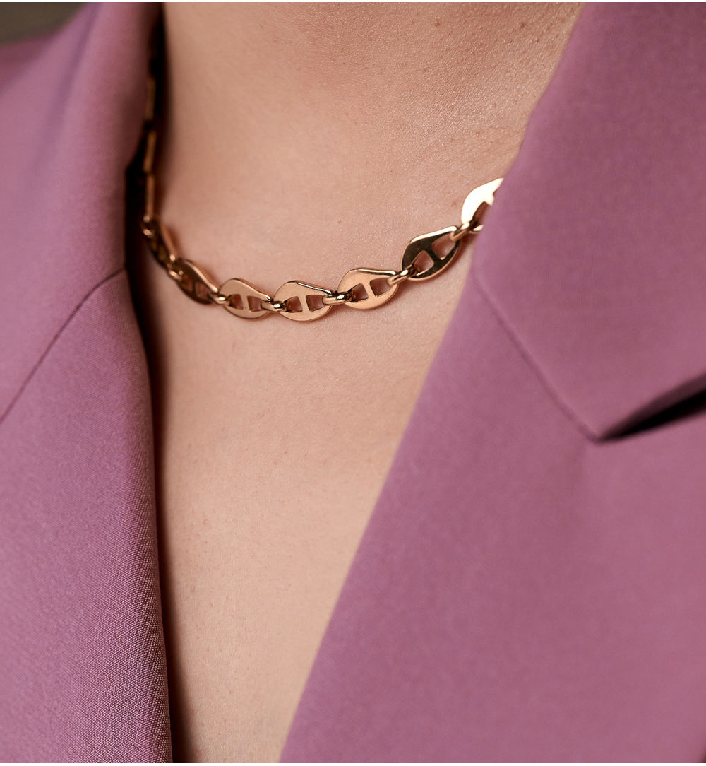 Naszyjnik łańcuch złoty NSY0493