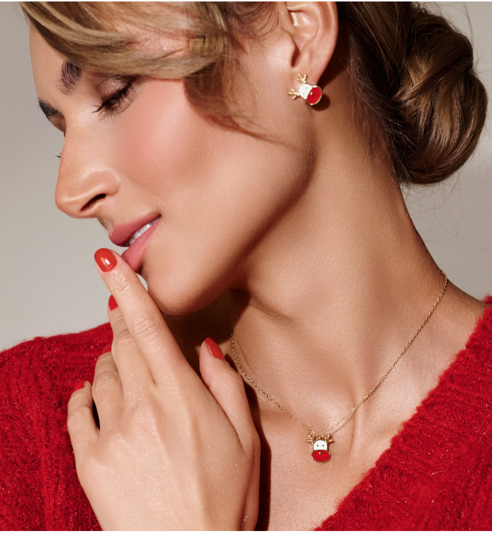 Kolczyki świąteczne renifery KSA2335