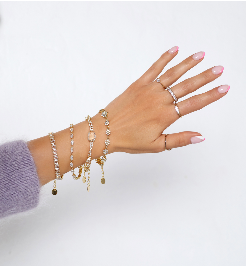 Bransoletka tenisowa z kryształkami Mariah 19 cm BSS0095