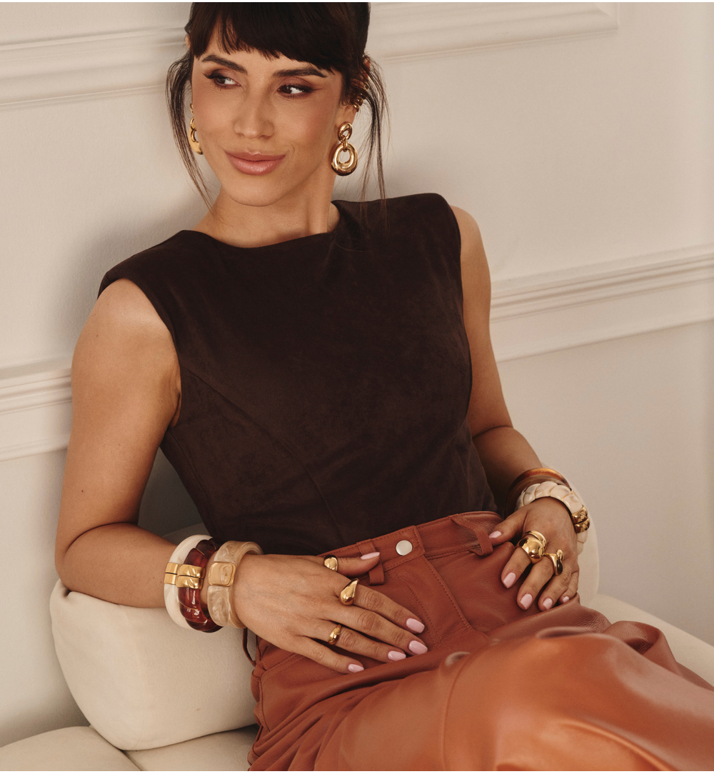 Bransoletka w odcieniu kremowej wanilii z prostokątnym zapięciem BEU0011