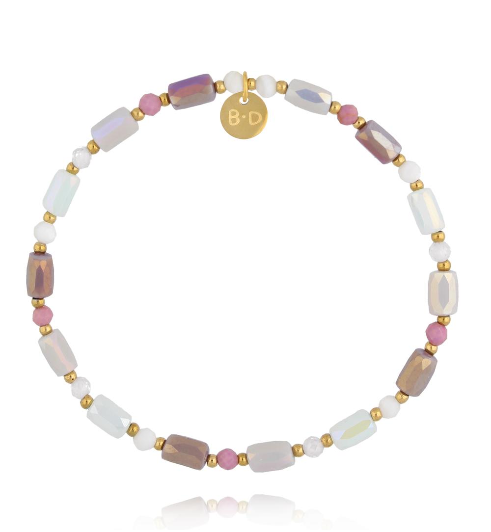 Bransoletka z opalizujących szklanych kryształków BTW3597