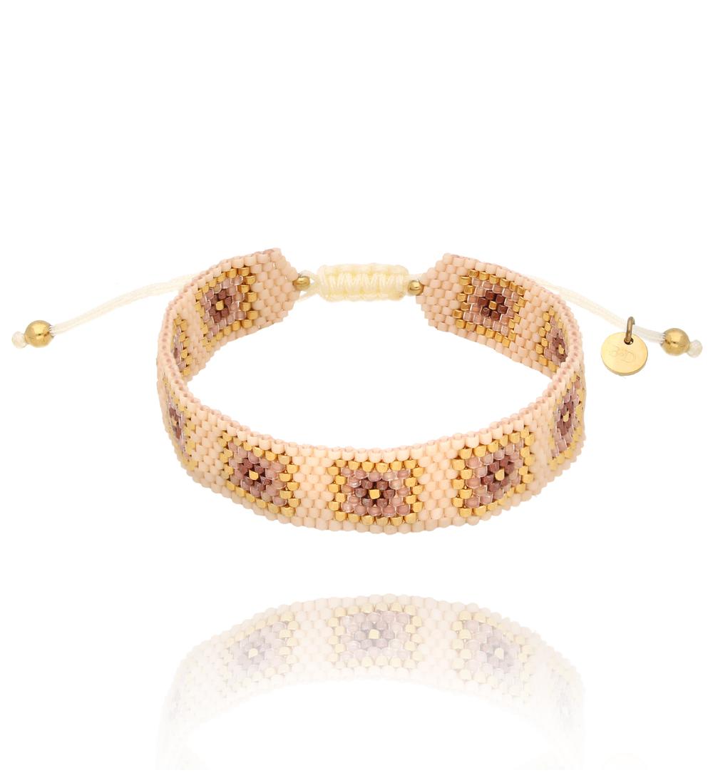 Bransoletka kremowo beżowa Dalarna BSC1824