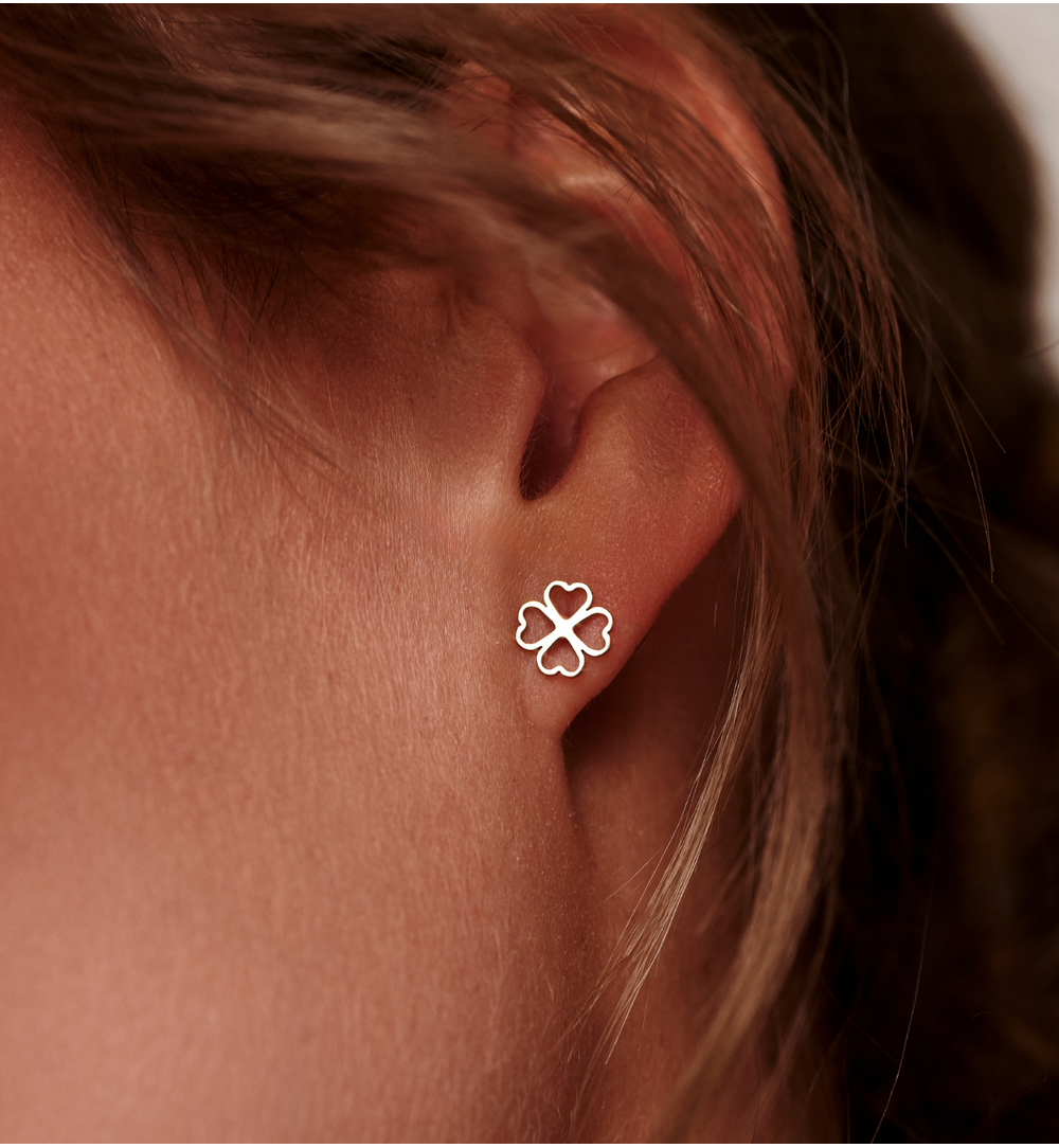 Kolczyki w kształcie czterolistnej koniczynki KSY0550