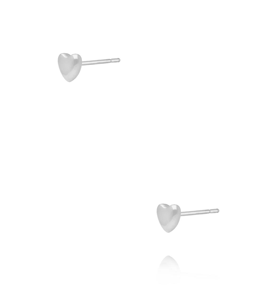 Kolczyki srebrne minimalistyczne serduszka KSY0822