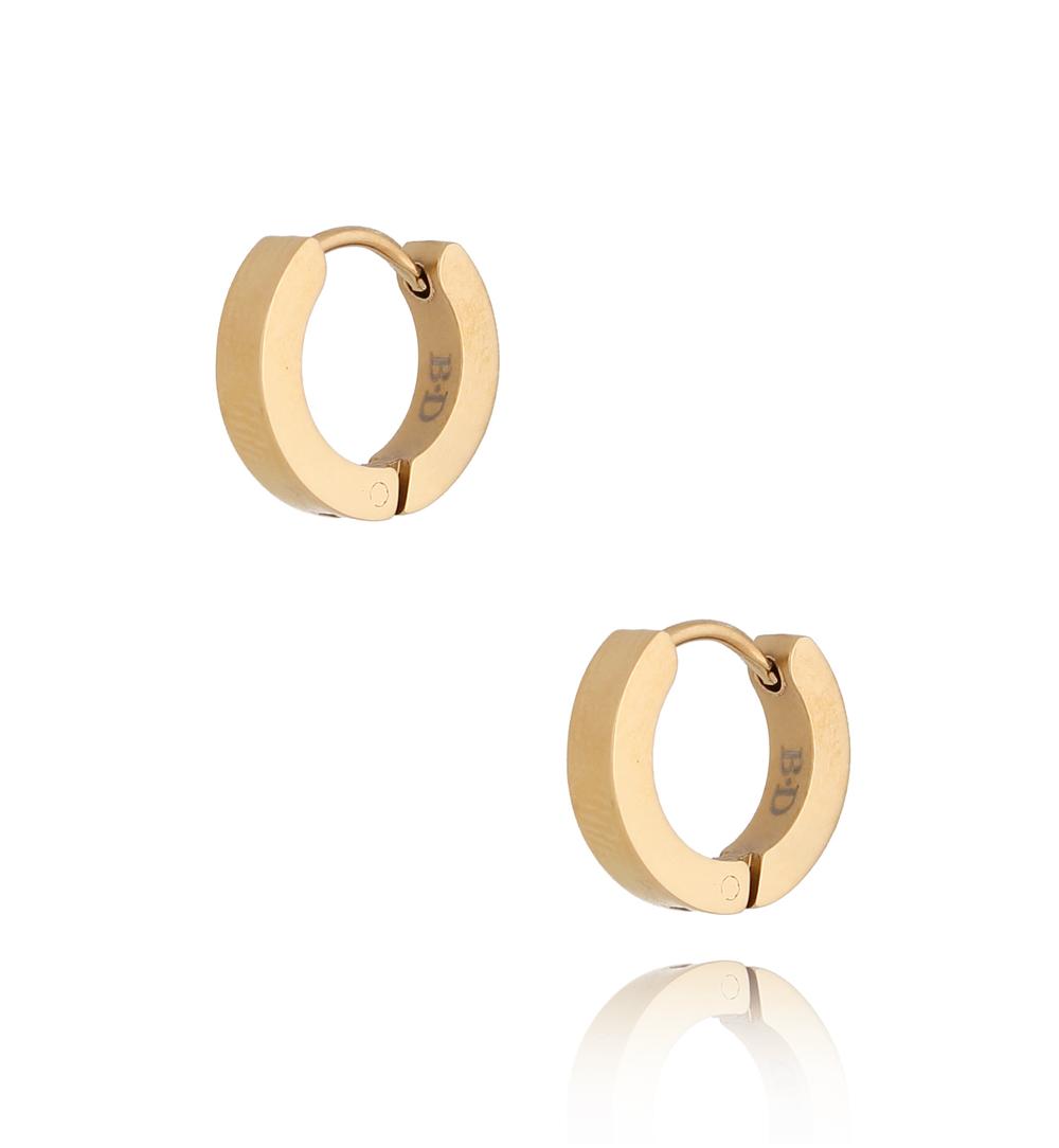 Kolczyki kółeczka ze stali szlachetnej złote KMITC0012