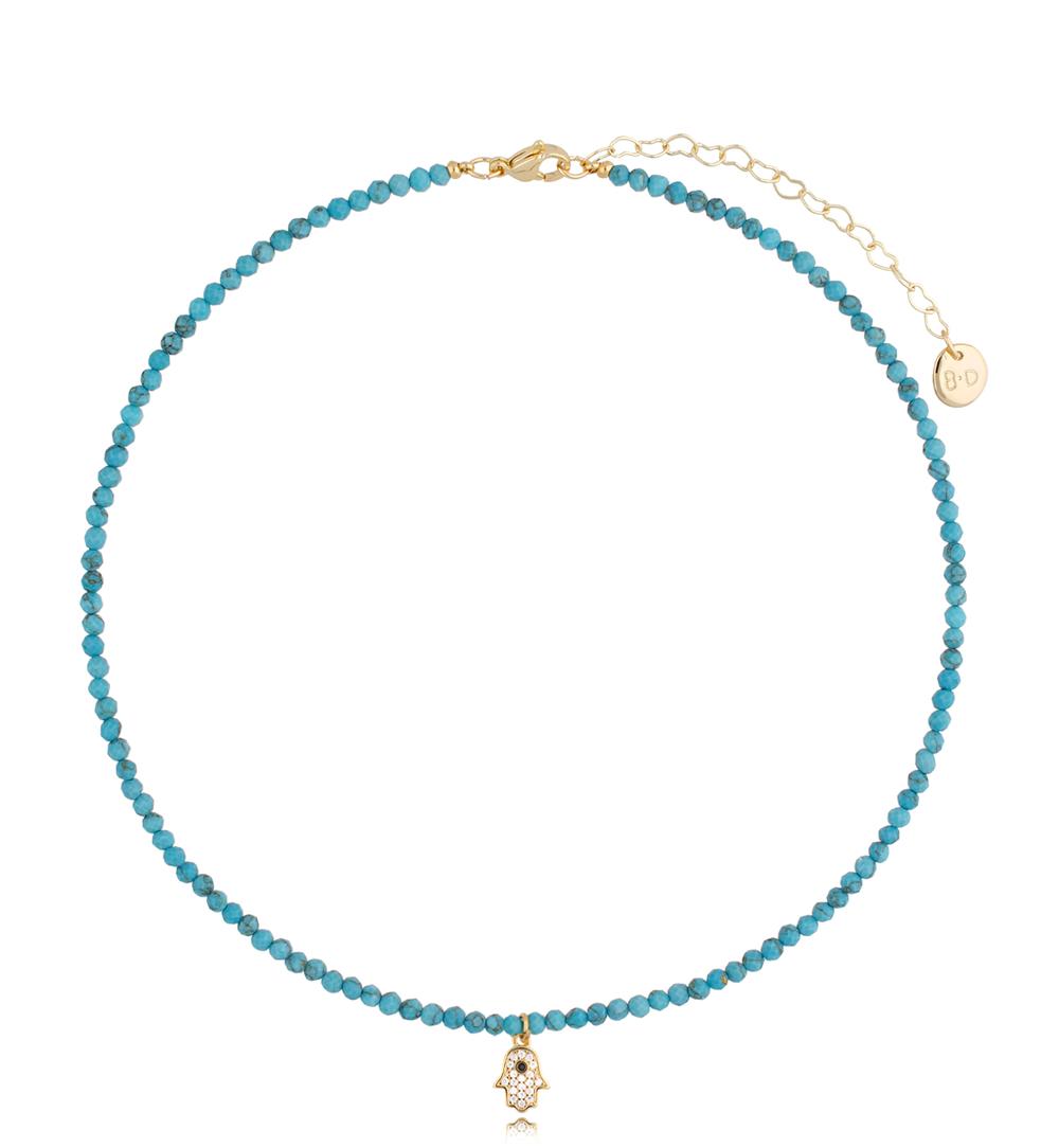 Naszyjnik z magnezytami i ręką Fatimy Baltic NTW0787