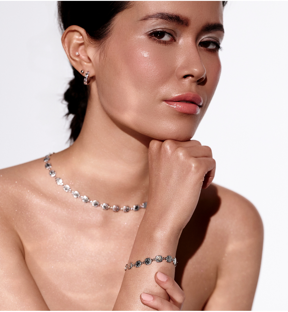 Bransoletka z kwadracikami srebrna BSY0385