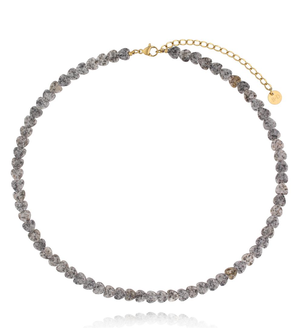 Zestaw naszyjników z jasnych kamieni naturalnych ZN0181