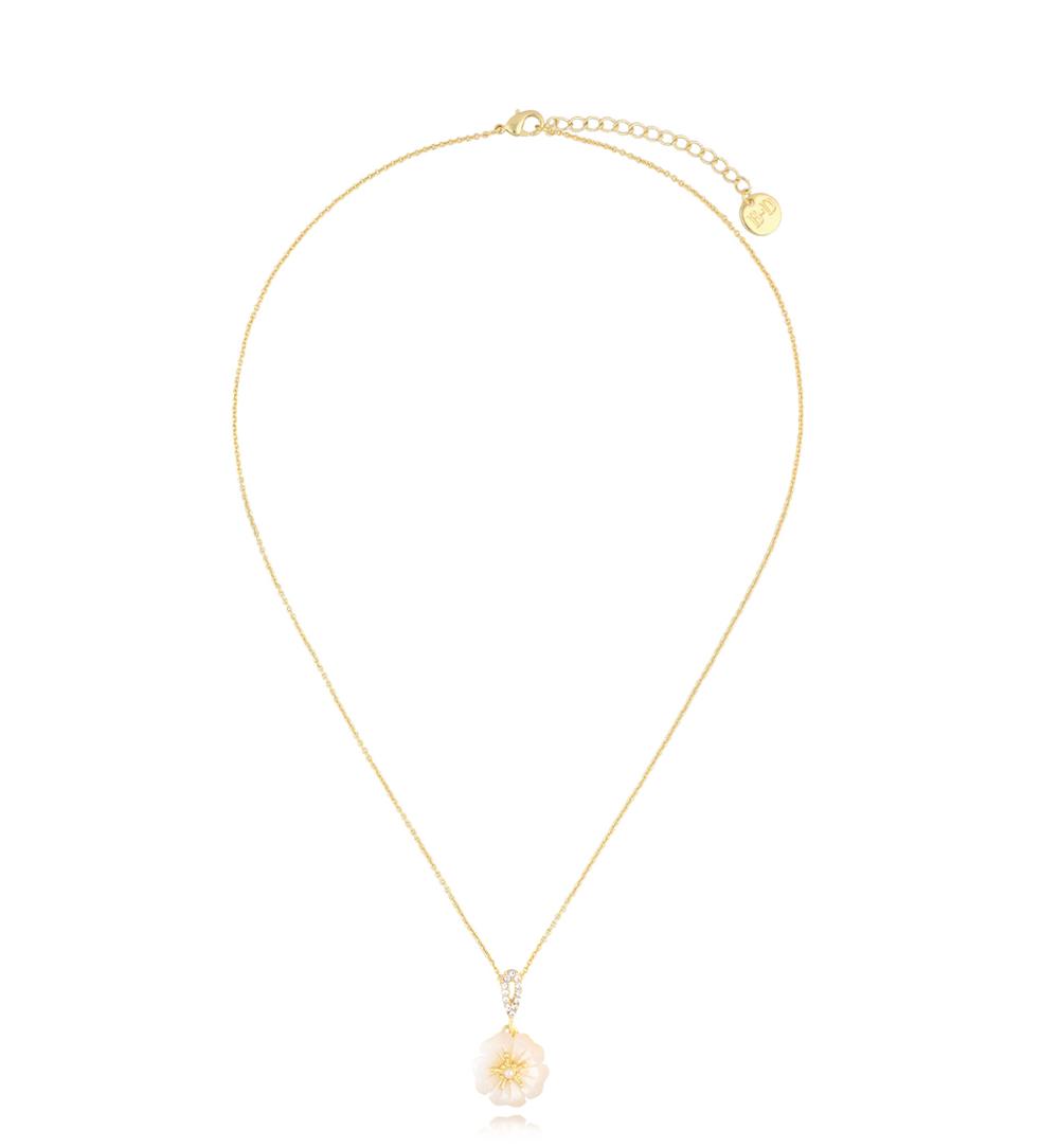 Naszyjnik złoty z kwiatuszkiem Glam Charms NS0246