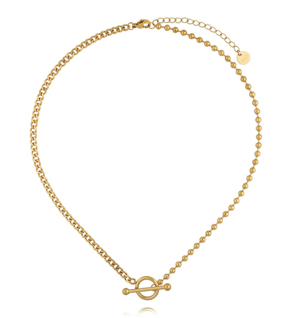 Naszyjnik z zapięciem toggle w kolorze złota NSY0896