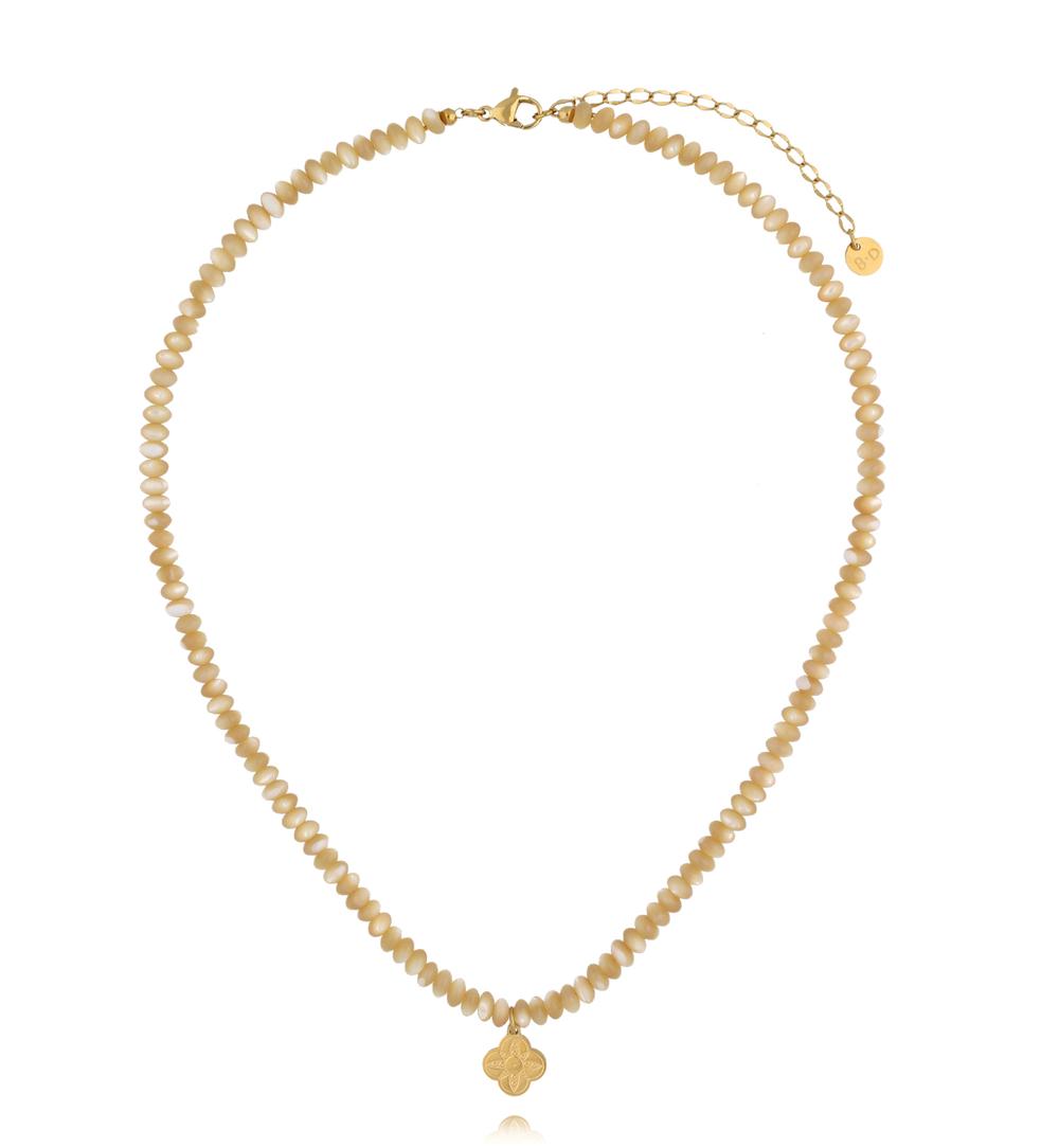 Zestaw naszyjników w odcieniach beżu ZN0167