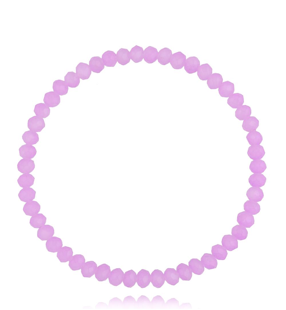 Bransoletka z fioletowymi kryształkami Luminous Crystal 4 mm BCY0278