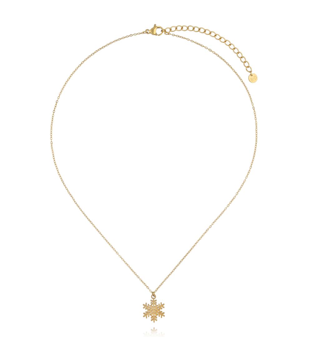 Naszyjnik ze śnieżynką złoty NSY0709