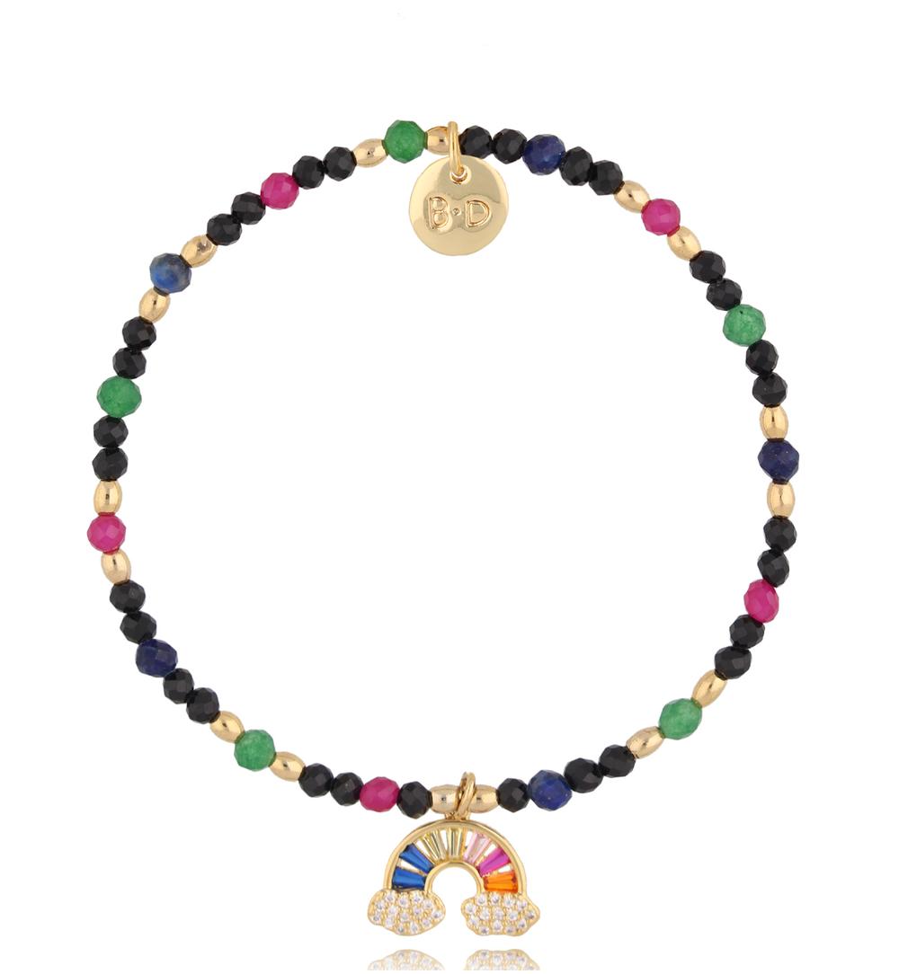 Bransoletka z tęczą i turmalinami BTW2974