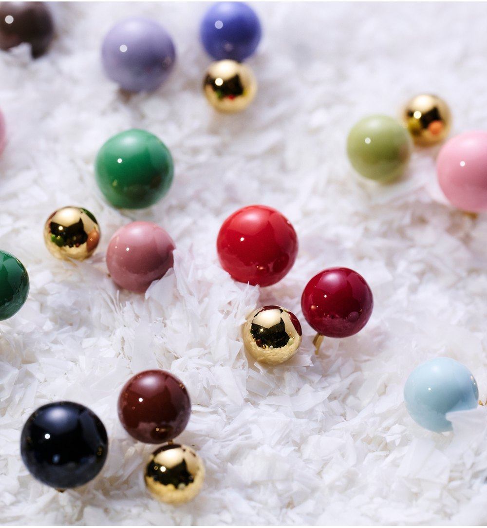 Pierścionek z kulkami emaliowany PSA1044