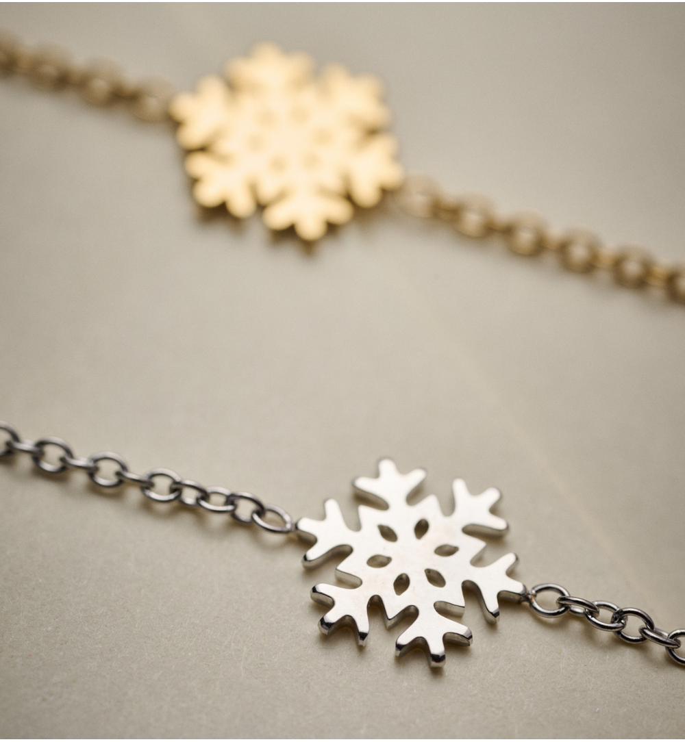 Bransoletka srebrna ze śnieżynką Lapland BSA0502