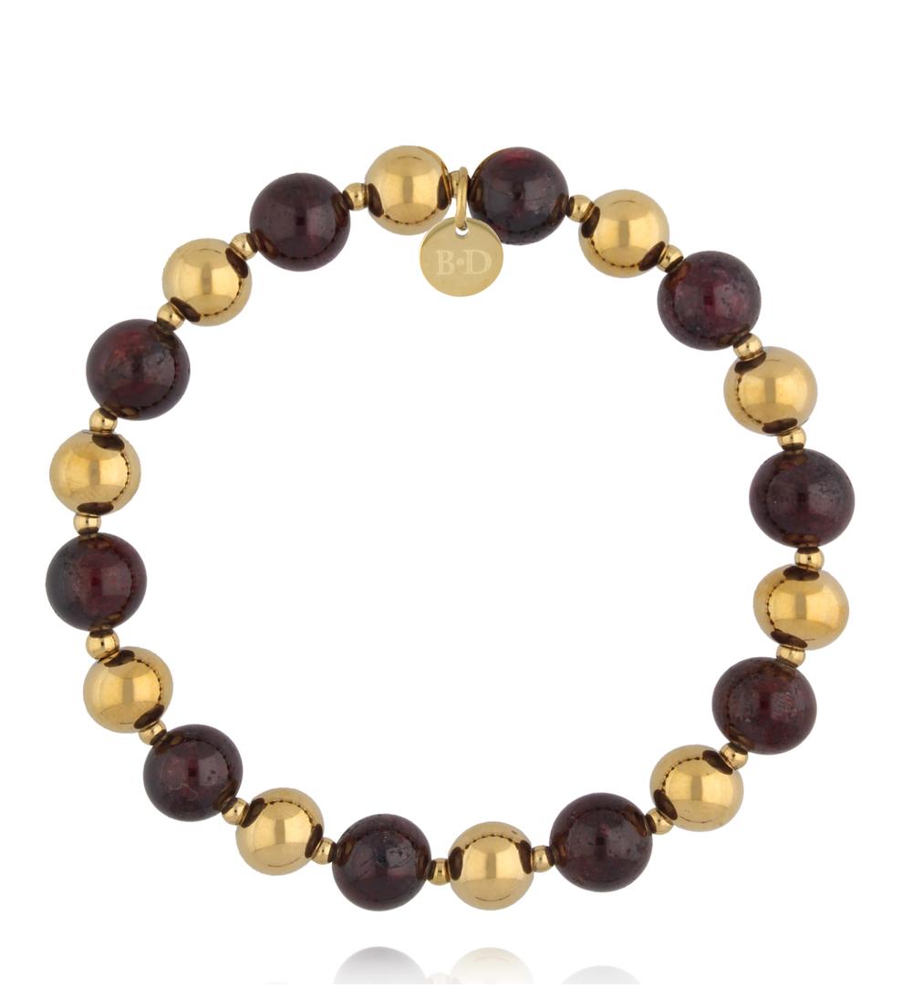 Bransoletka z naturalnych kamieni granatu BPA0632