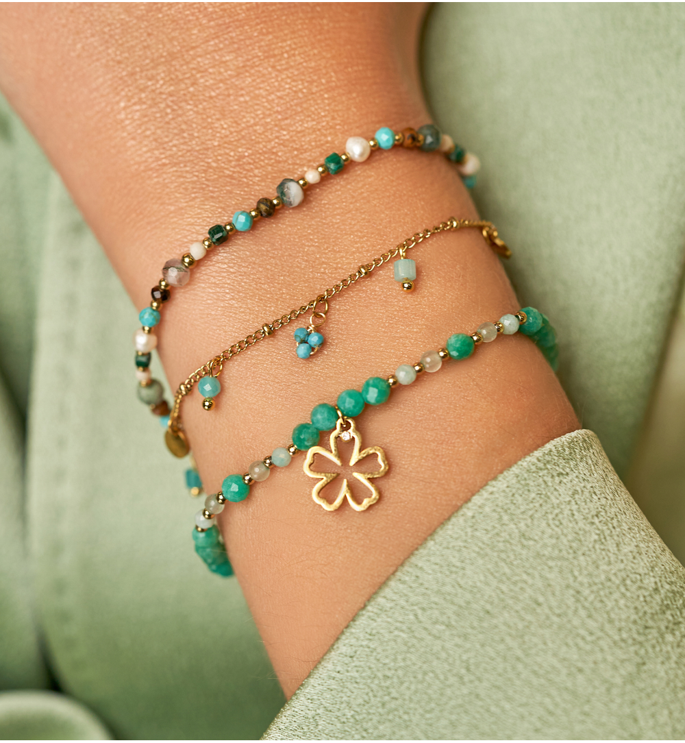 Bransoletka z turkusami złota BSY0058