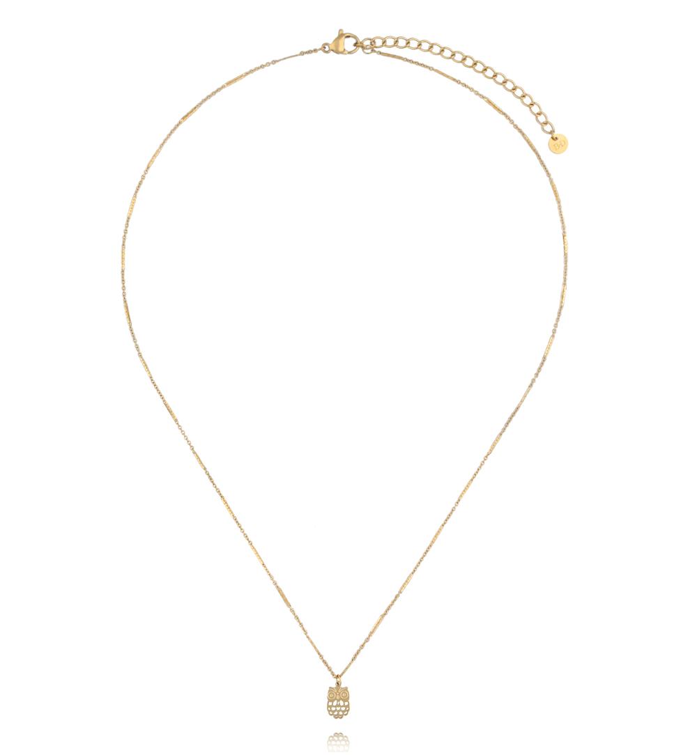 Naszyjnik z sową złoty NSY0770