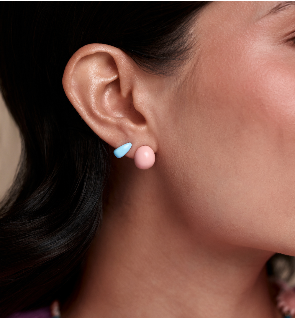 Zestaw kolczyków w pastelowych kolorach KMB0051