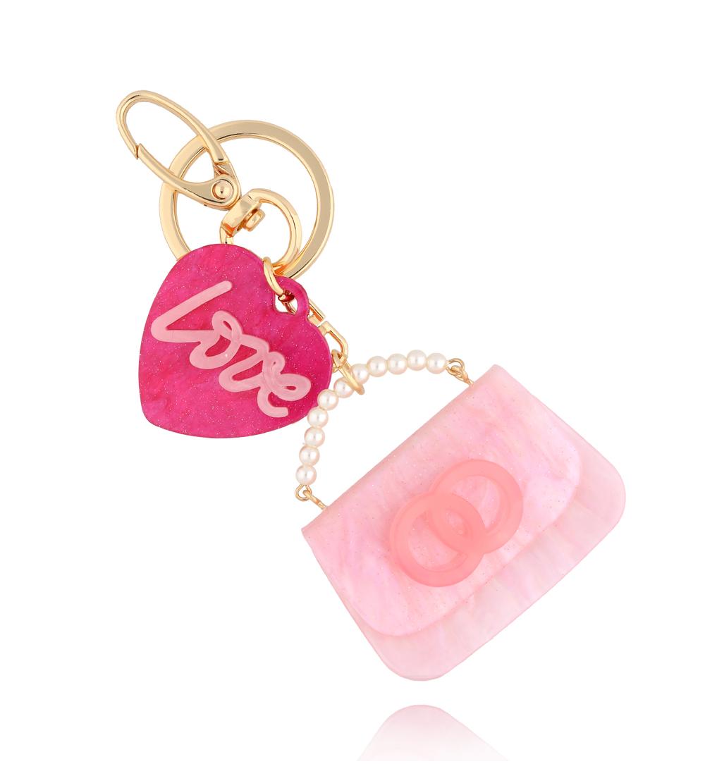 Brelok różowy z torebką Gift of Love BREZA0070