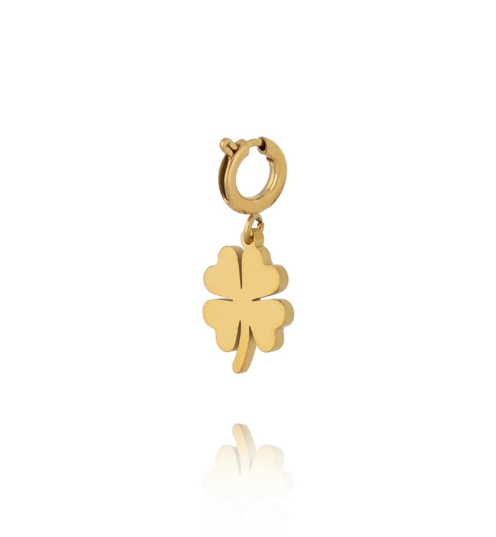 Charms złota koniczynka na szczęście CHA0276