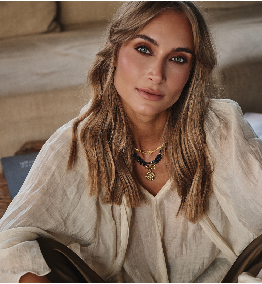 Naszyjnik z łańcuszkami złoty NSY0545