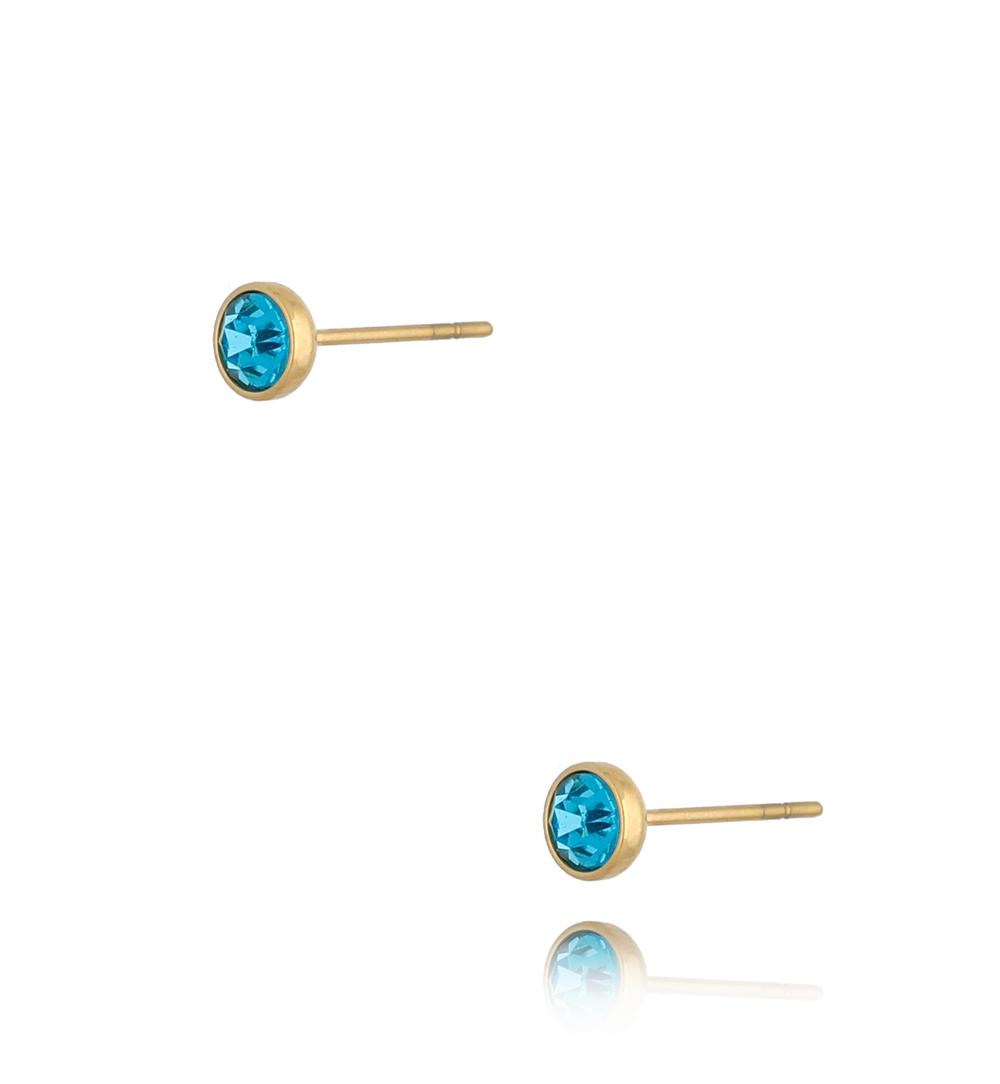 Kolczyki z cyrkoniami turkusowe Color Palette KSA0595