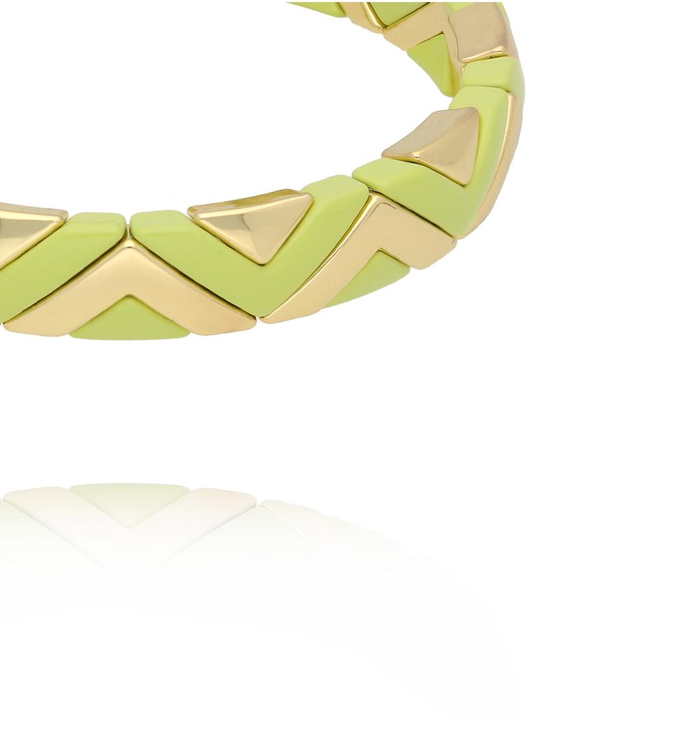 Bransoletka geometryczna w odcieniu limonkowej zieleni BCR0050
