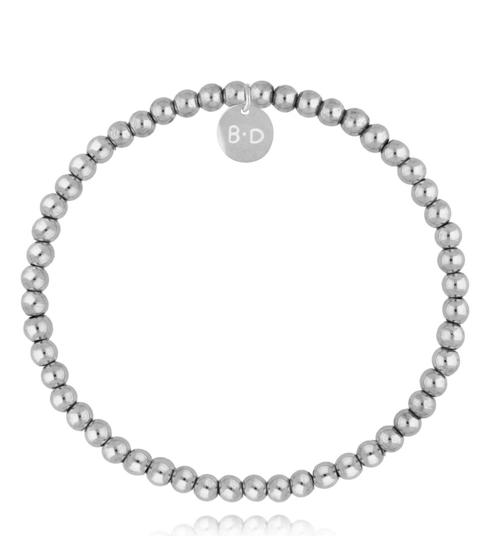 Bransoletka srebrna z kuleczek ze stali szlachetnej BTW3603