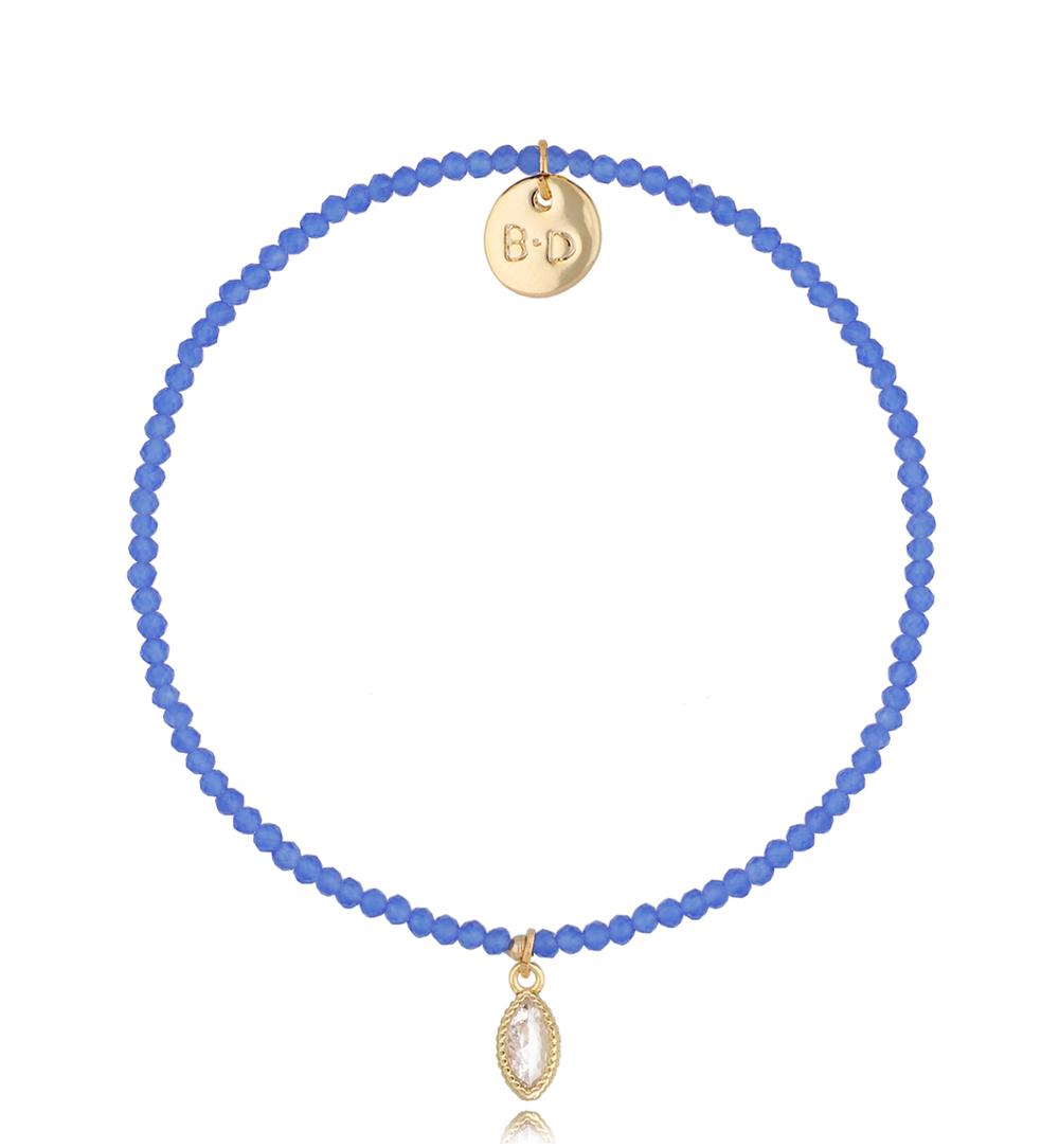 Bransoletka z niebieskimi cyrkoniami  i cyrkonią Lifestyle BTW1177