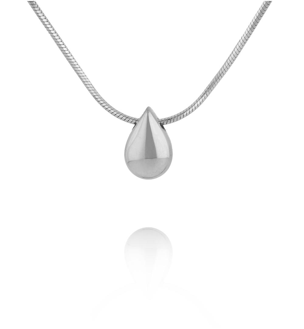 Naszyjnik z zawieszą kroplą srebrny NSY0626