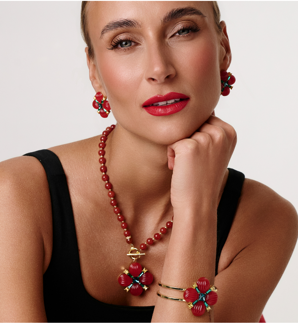 Bransoletka z kwiatowym motywem BSS0269