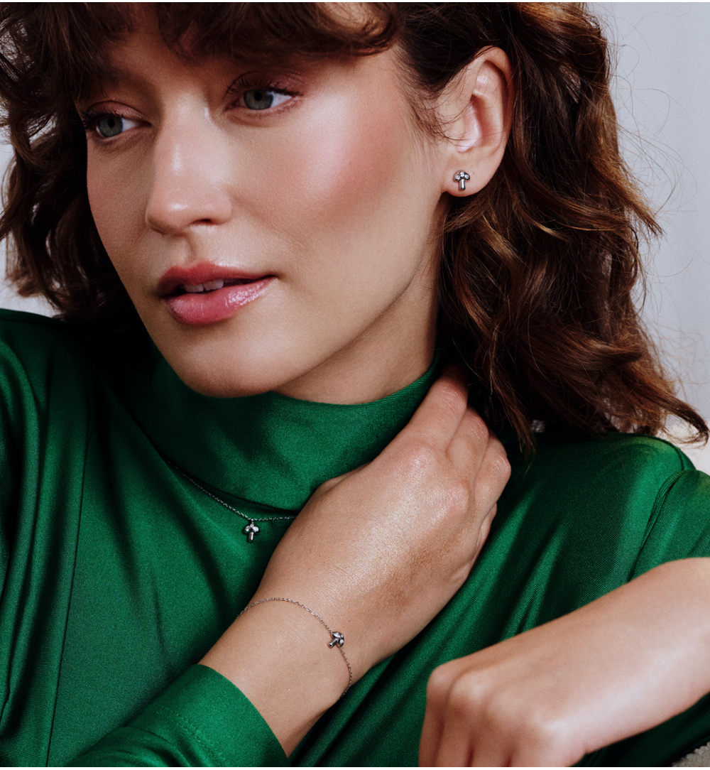 Zestaw biżuterii z motywem grzybka ZN0027