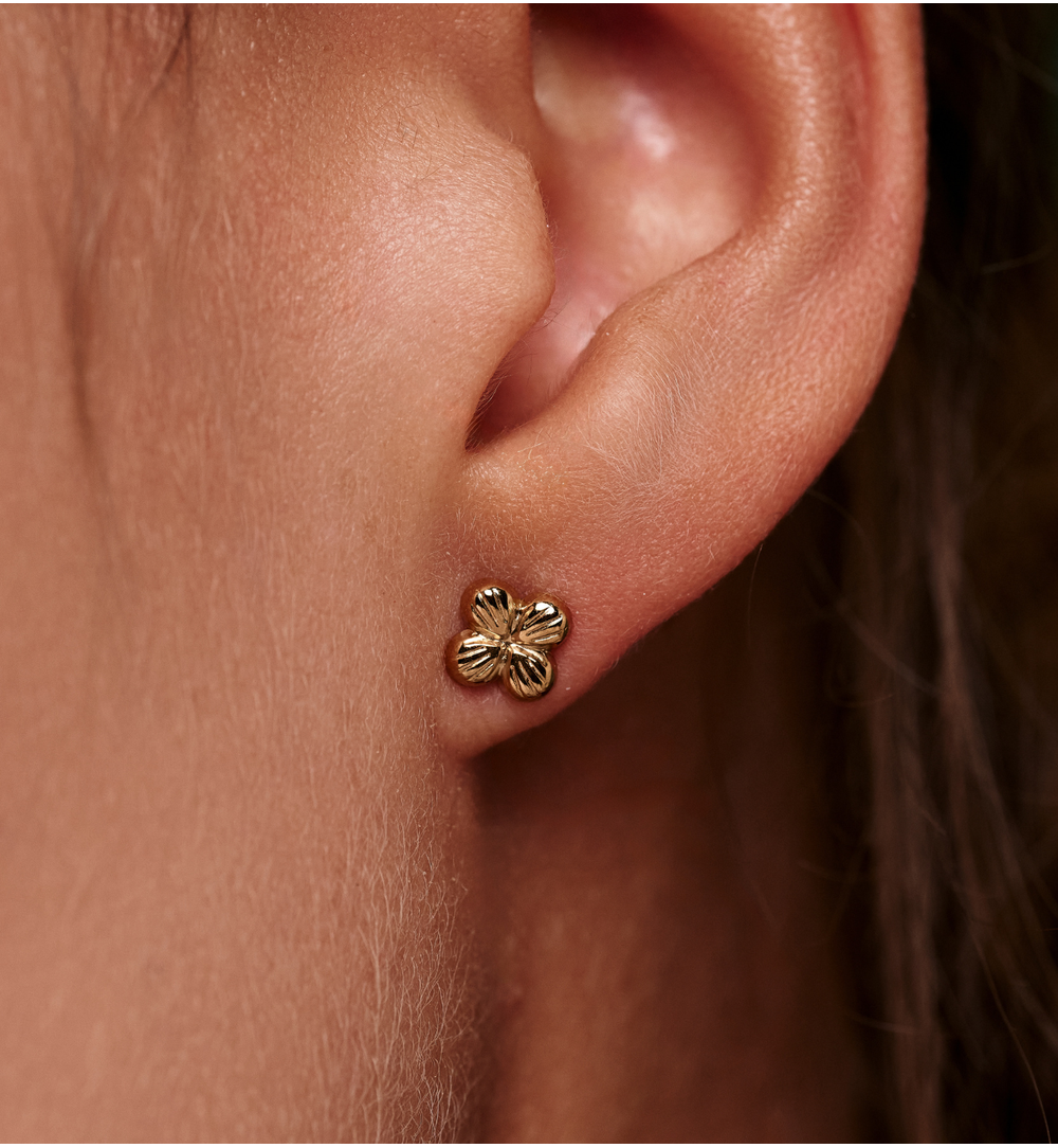 Kolczyki kwiatki złote KSY0560