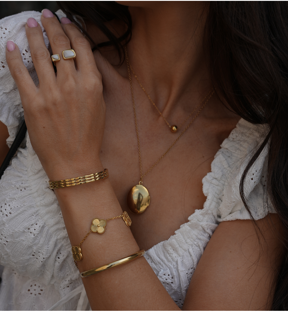 Bransoletka obręcz złota Amore Adornments BSA0716