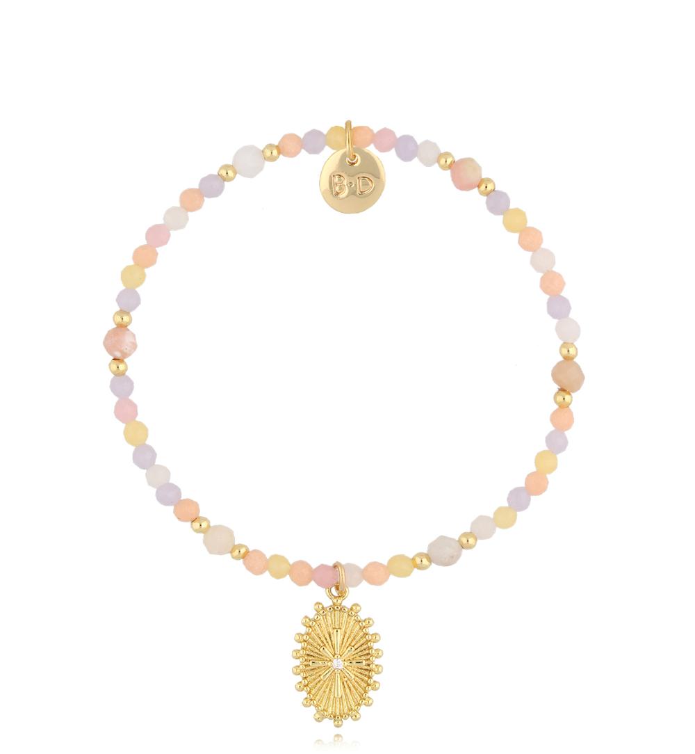 Bransoletka pastelowa z zawieszką Lustr BTW2241