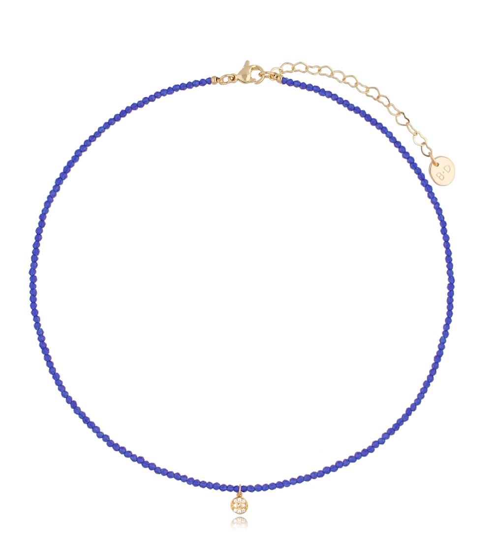Naszyjnik niebieski ze złotą zawieszką Lifestyle NTW0809