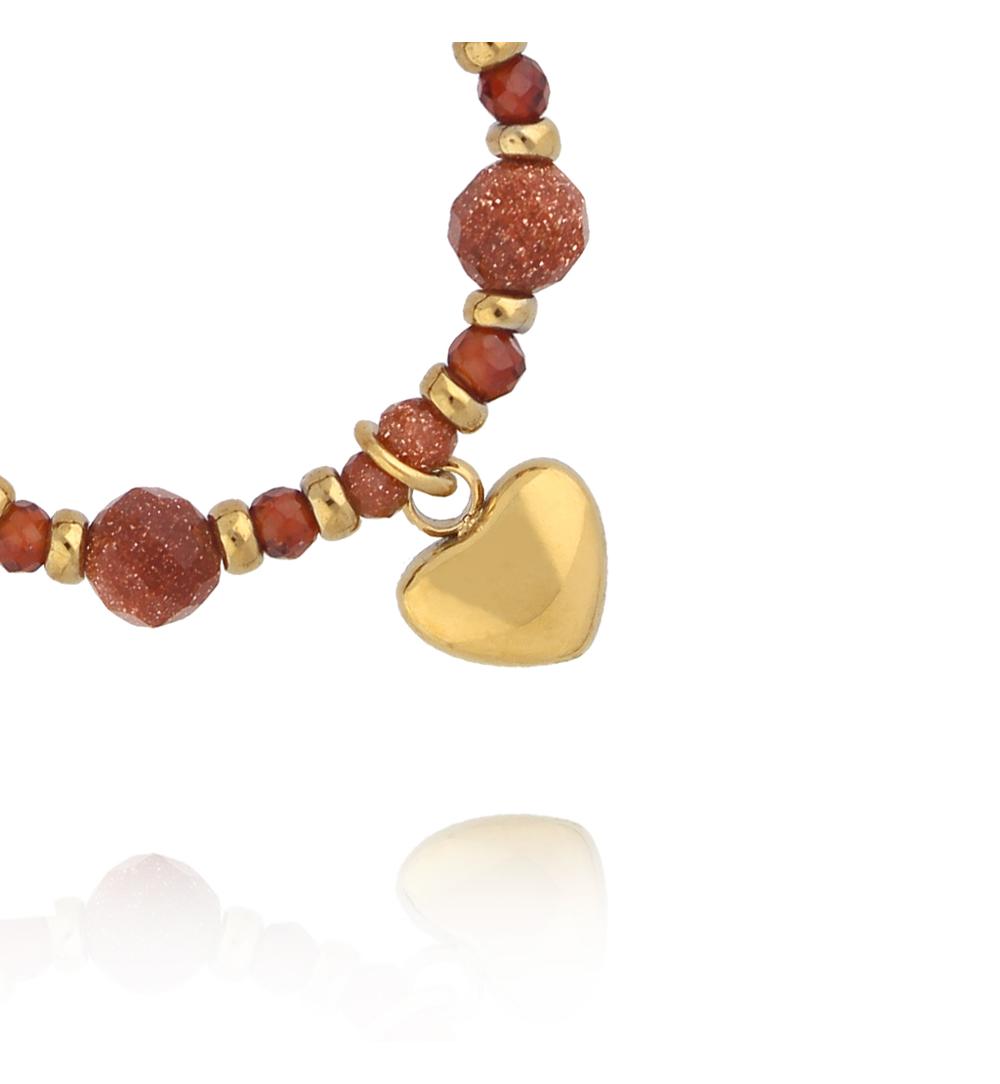 Pierścionek elastyczny z piaskiem pustyni PTW0658