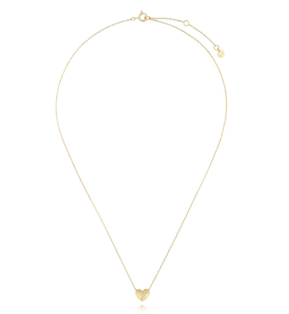 Naszyjnik złoty z sercem Wanderlust Gems NFA0039