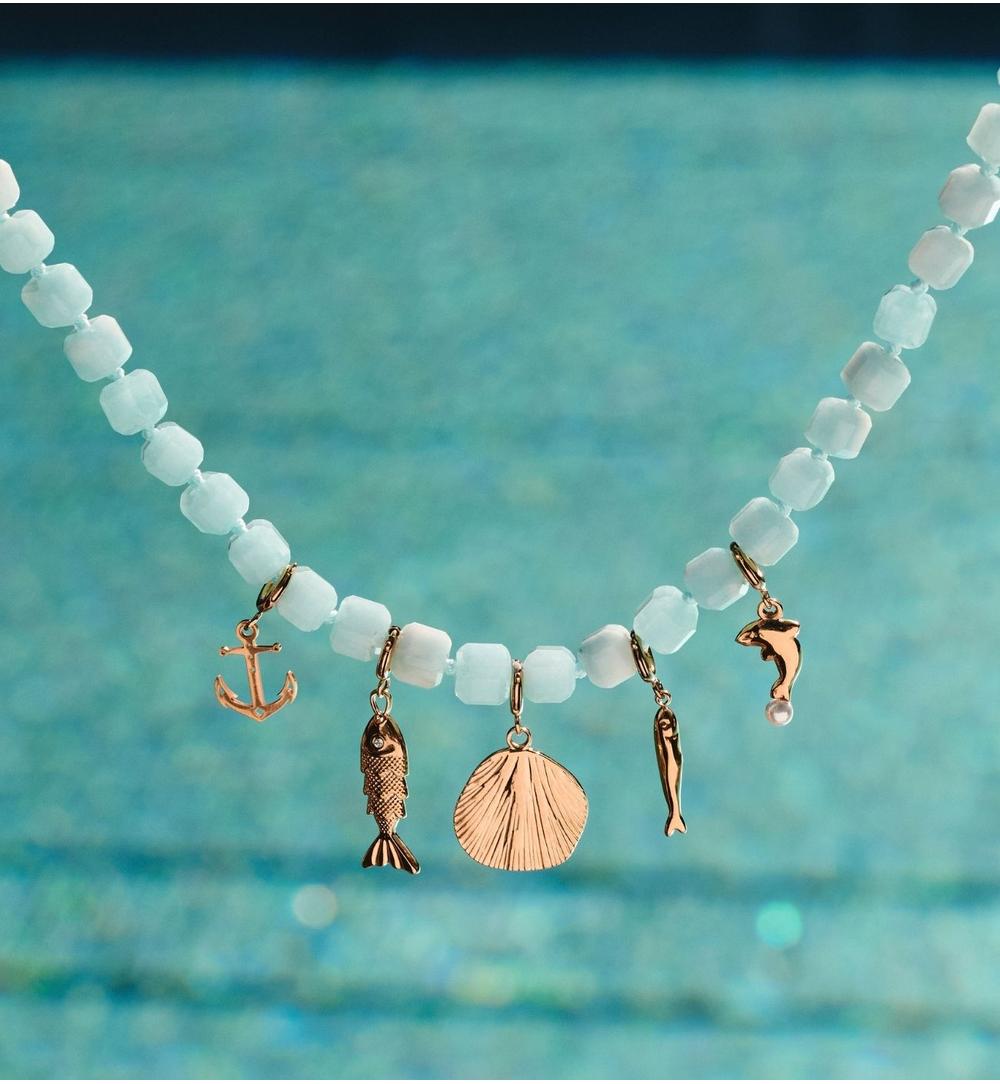 Charms złota rybka z cyrkonią  CHA0258