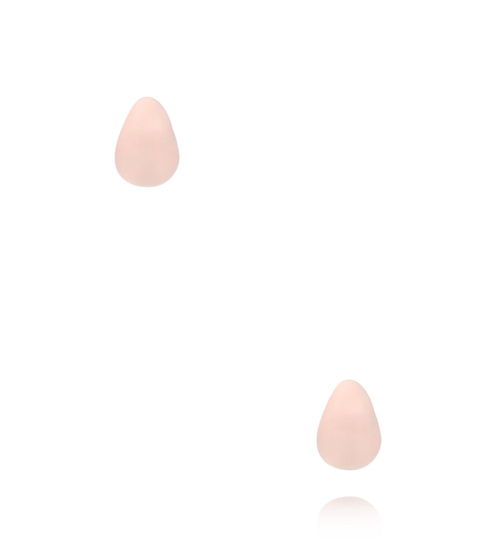 Zestaw kolczyków z perłą, cyrkoniami i pudrowym różem KMB0043