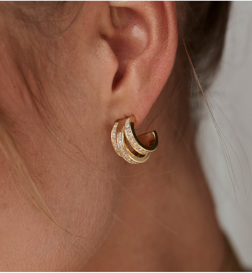 Kolczyki z cyrkoniami złote KSS1912