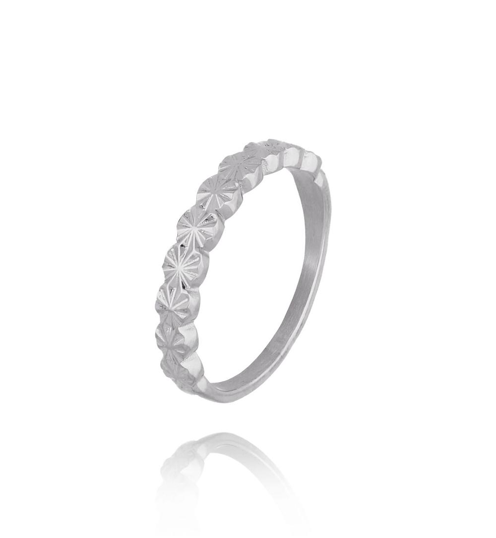 Pierścionek z dekoracyjnym szlifem srebrny PSA1139