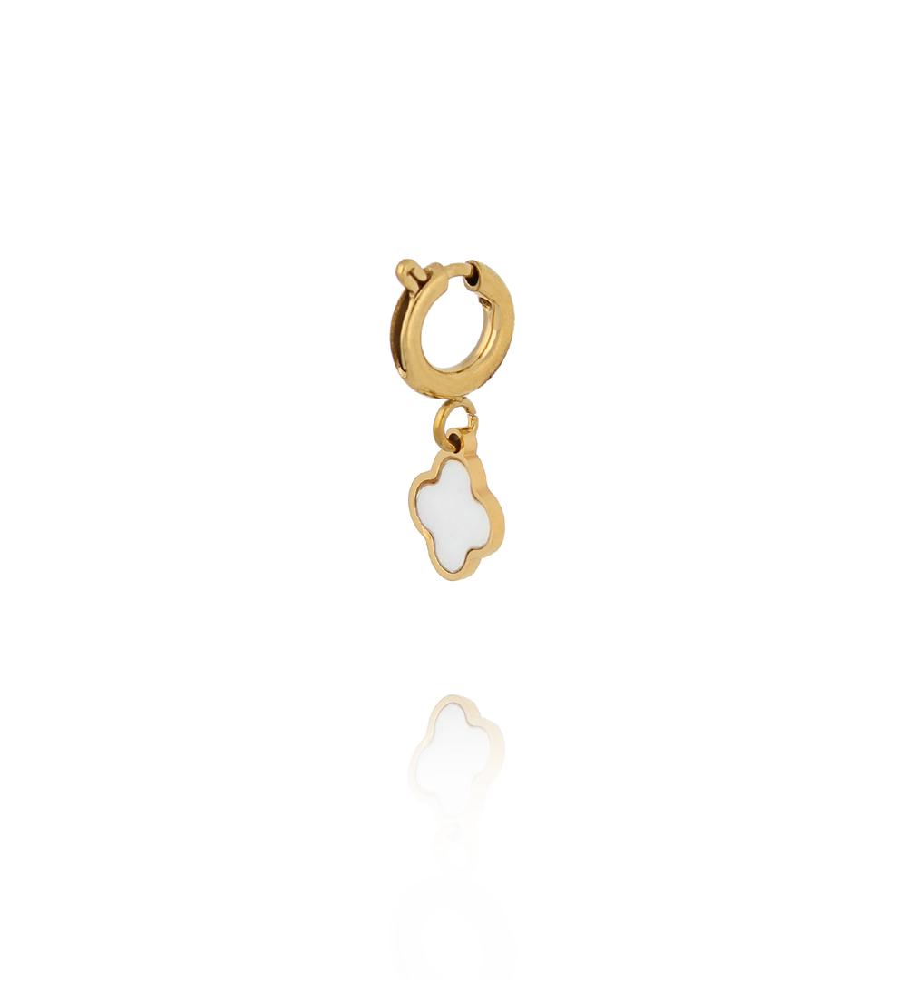 Charms koniczynka z masą perłową CHA0182