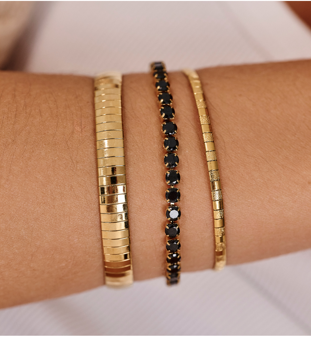 Delikatna złocona bransoletka typu żmijka BSY0407