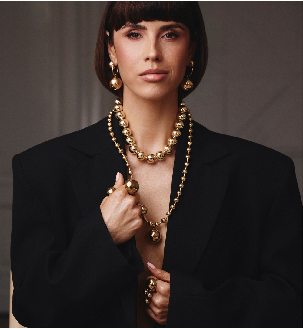 Naszyjnik złoty z kulkami Allegra NRG0523