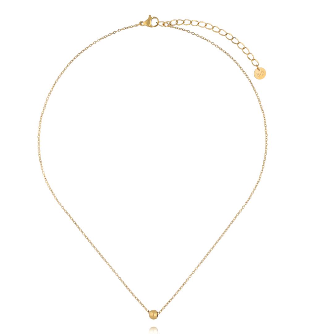 Naszyjnik z delikatnym łańcuszkiem i kulką NSY0798